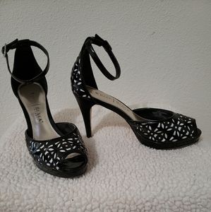 Black and white shoes